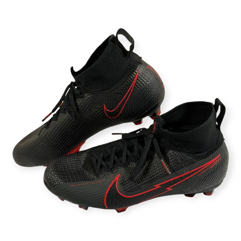 Nike Mercurial Superfly 7 Elite Soccer Cleats, Black/Red, Women's 7 or 5.5Y